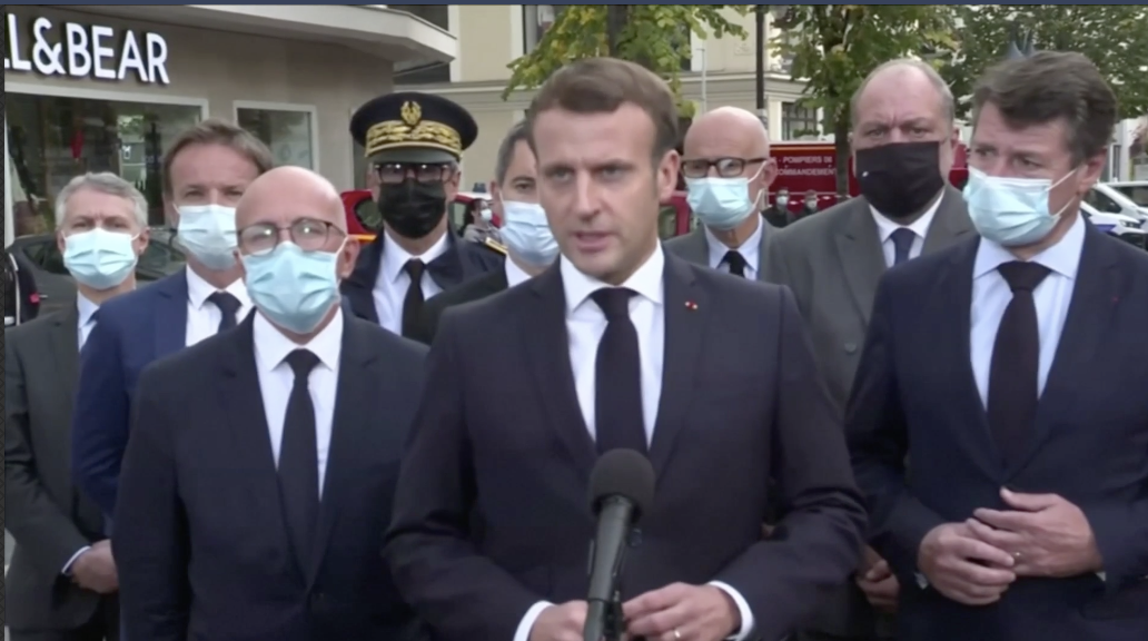 emmanuel macron says france will not give in to terror after three die in nice attack channel 4 news emmanuel macron says france will not give in to terror after three die in nice attack