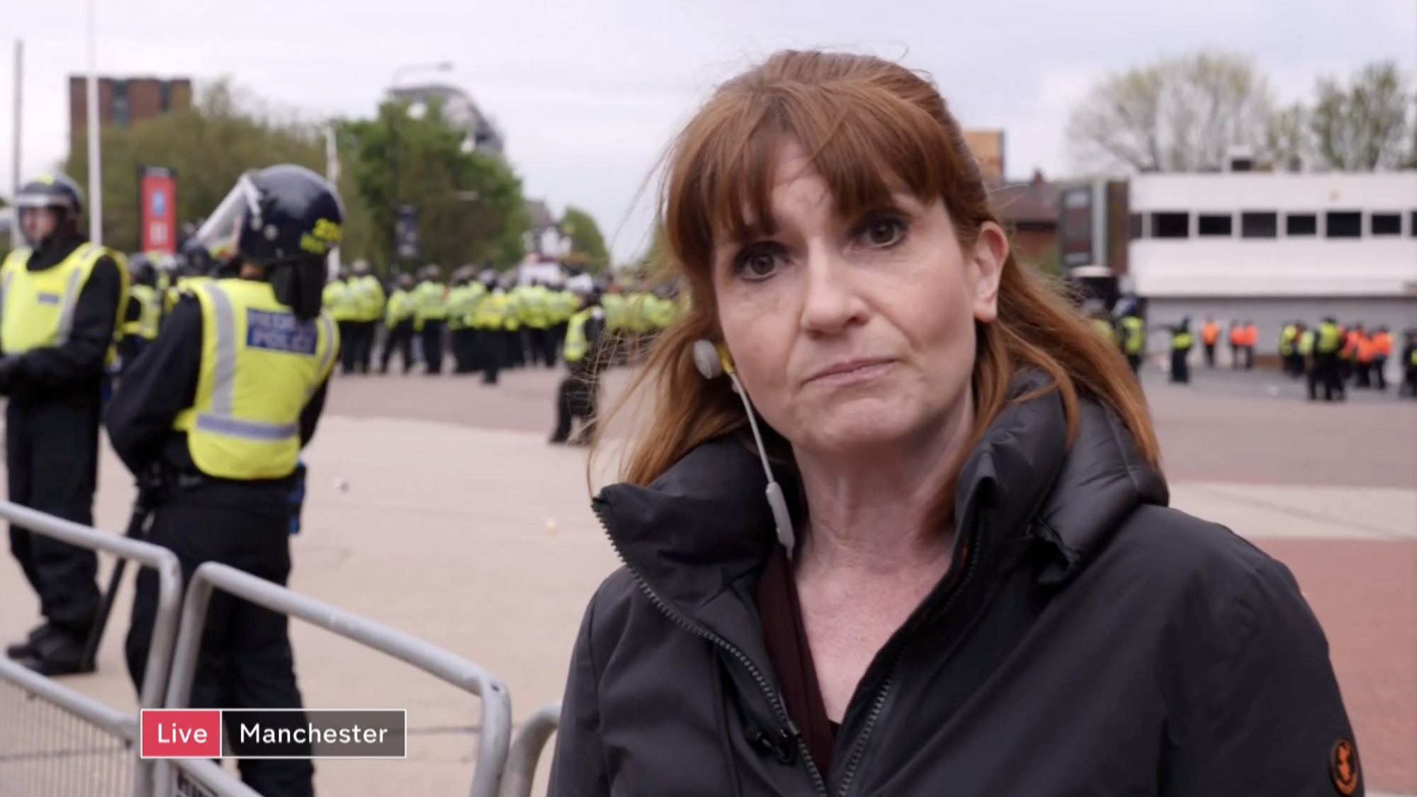 Manchester United fans protest against club’s owners ahead of rescheduled match