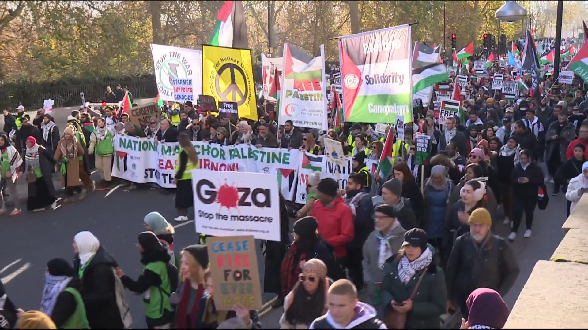 Thousands join pro-Palestine march as Met Police issue hate speech warnings - Vimarsana News