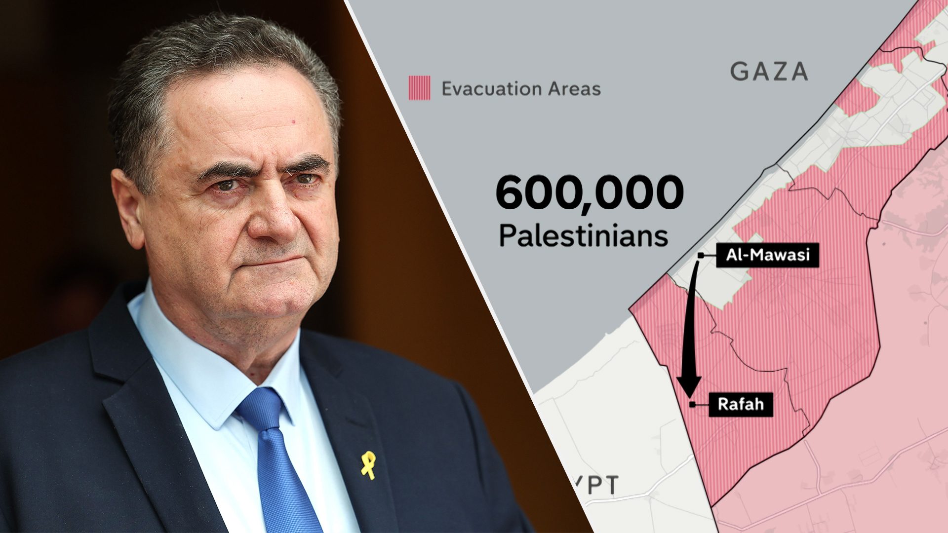 Israel defence minister plans to move Gaza’s Palestinians to Rafah camp