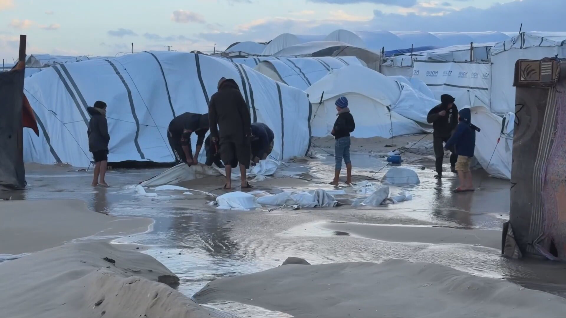 Harsh weather causing more devastation in Gaza’s tent cities