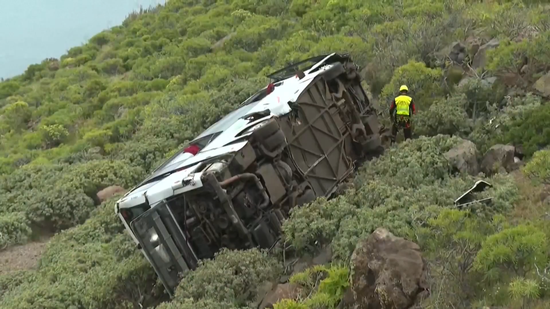 Canary Islands: One dead and 27 injured as bus carrying British tourists crashes